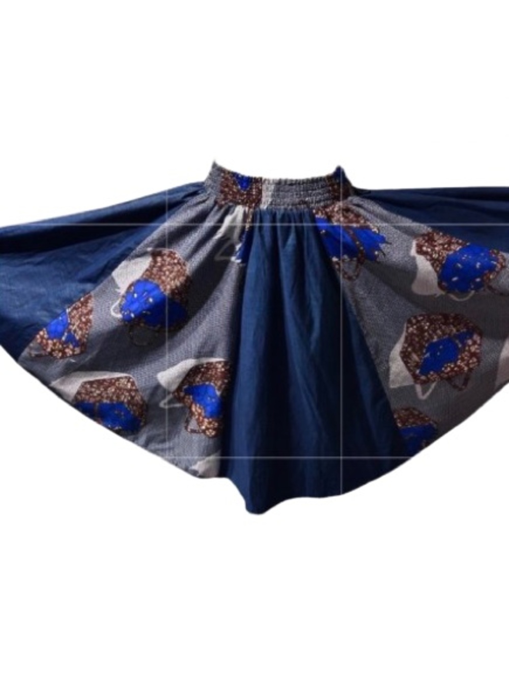 Baskets of Blueberries Midi Skirt Medium Large or Extra Large Cotton Boho XL
